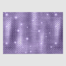 Papel De Seda Padrão de Literatura Metálica de Bolinhas Roxa Ele