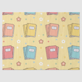Papel De Seda Padrão de Livro Escolar do Professor Amarelo