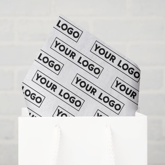 Papel De Seda Padrão de Logo Largo Personalizado com Marca (Sacola de presentes)