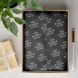 Papel De Seda Padrão de logotipo corporativo personalizado fácil