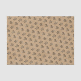 Papel De Seda Padrão de Logotipo Personalizado Faux Brown Kraft
