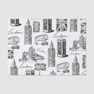 Papel De Seda Padrão de Londres
