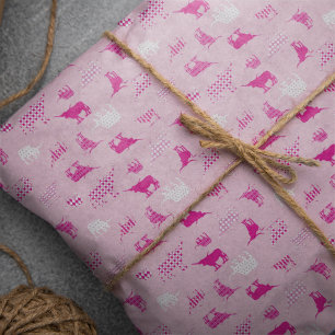 Papel De Seda Padrão de Longhorns Rosa Padrão
