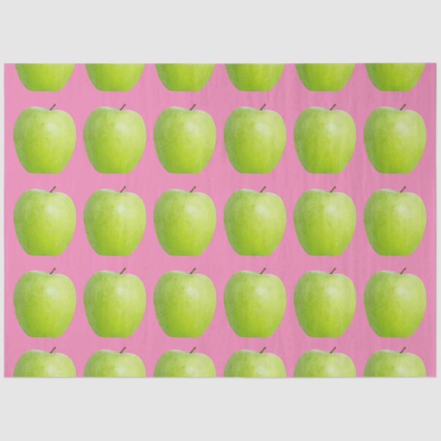 Papel De Seda Padrão de Maçã Vegan para amante de Frutas Vegetar (Frente )