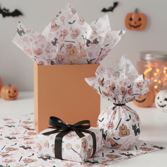 Papel De Seda Padrão de Magia de Halloween Spooks & Spells ID132 (Criador carregado)