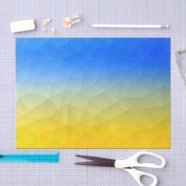 Papel De Seda Padrão de malha geométrica azul-ucraniano