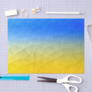 Papel De Seda Padrão de malha geométrica azul-ucraniano