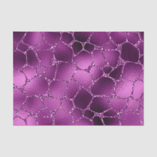 Papel De Seda Padrão de Manchas de Girafa com Glitter Glam Ombre