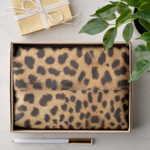Papel De Seda Padrão de Manchas de Guepardo Dourado Preto ID1155