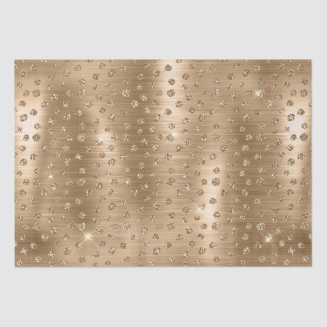 Papel De Seda Padrão de Manchas de Guepardo Selvagem com Brilho  (Frente )