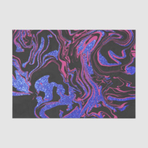 Papel De Seda Padrão de Mármaco Azul Cor-de-rosa moderno