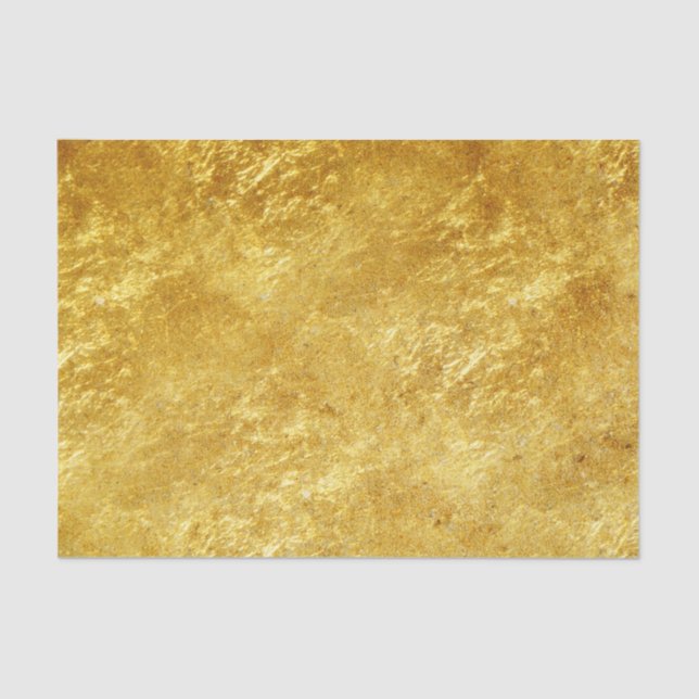 Papel De Seda Padrão de mármore Dourado e amarelo (Frente )