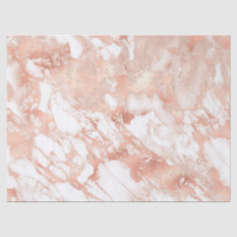 Papel De Seda Padrão de mármore moderno branco e Rosa Dourado