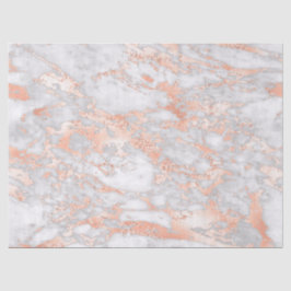 Papel De Seda Padrão de mármore moderno branco e Rosa Dourado