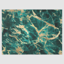 Padrão de Mármore Teal e Dourado Moderno