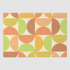 Papel De Seda Padrão de Meios Círculos Minimalista do Meio do Sé