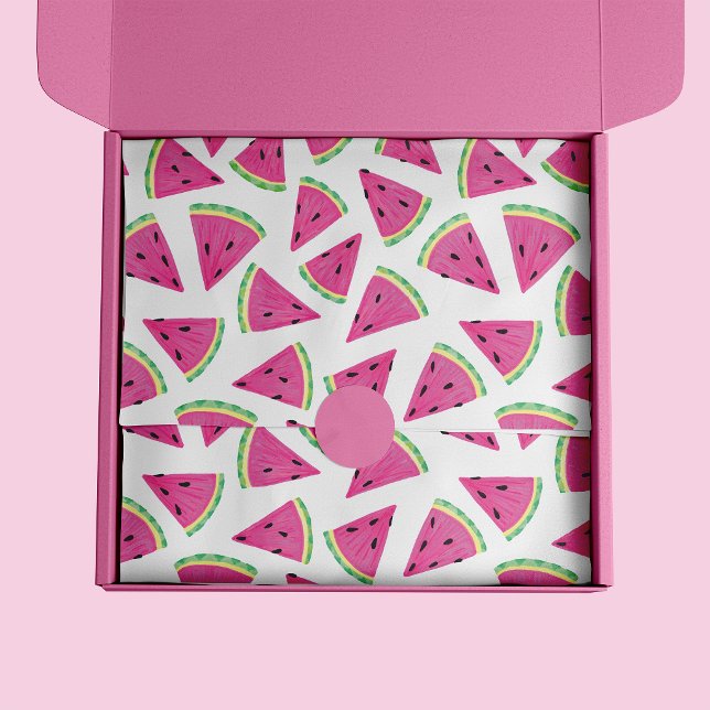 Papel De Seda Padrão de melancia (Tropical watermelon fruit pattern tissue paper)