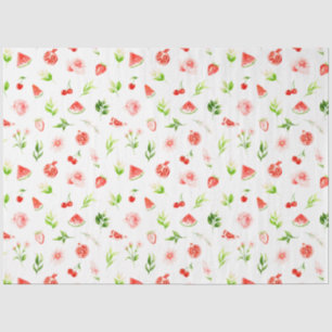 Papel De Seda Padrão de Melancia e Romã