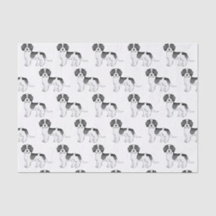 Papel De Seda Padrão de Mini Goldendoodle de Cor Preta