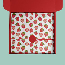 Papel De Seda Padrão de Morango de Verão Fofo