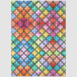 Papel De Seda Padrão de mosaico arco-íris