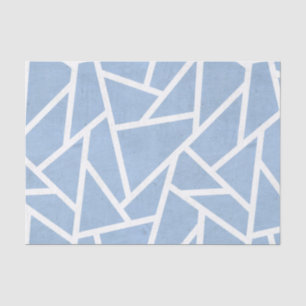 Papel De Seda Padrão de mosaico branco e azul pálido