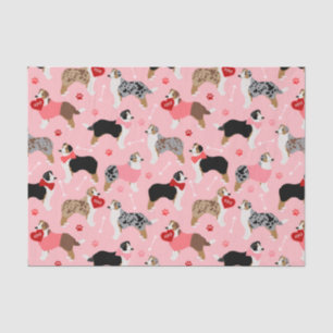 Papel De Seda Padrão de Namorados Shepherd Australiano