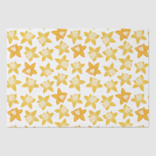 Papel De Seda Padrão de Narciso da Primavera