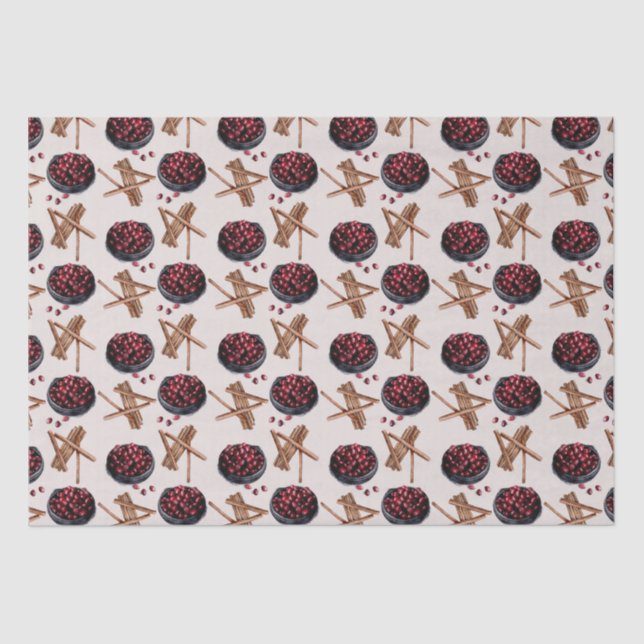 Papel De Seda Padrão de Natal (Frente )