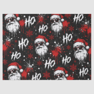 Papel De Seda Padrão de Natal com respingos de Papai Noel áspero