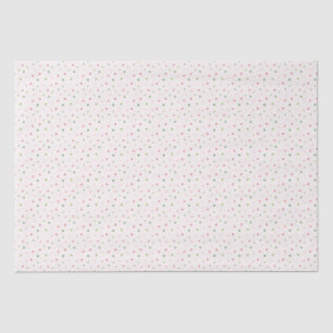 Papel De Seda Padrão de Natal das Bolinhas Vermelhas, Rosa e Ver