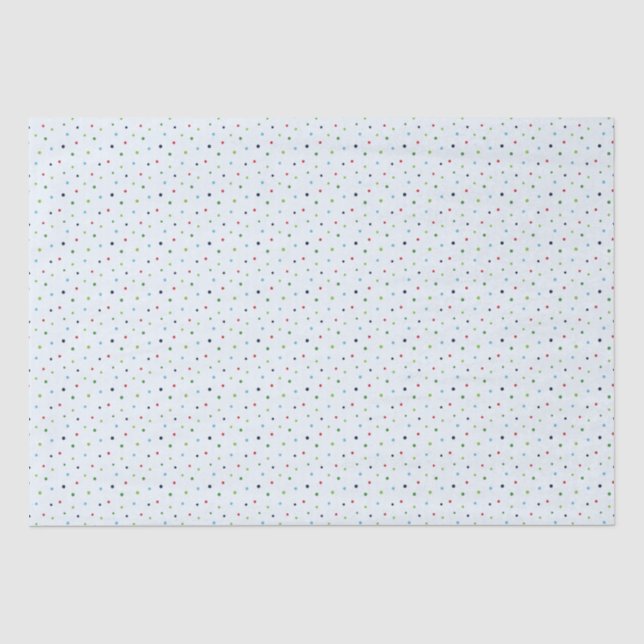Papel De Seda Padrão de Natal das Bolinhas Vermelhas, Verdes e A (Frente )