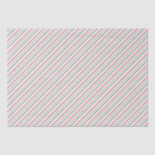 Papel De Seda Padrão de Natal das faixas vermelha, verde e rosa