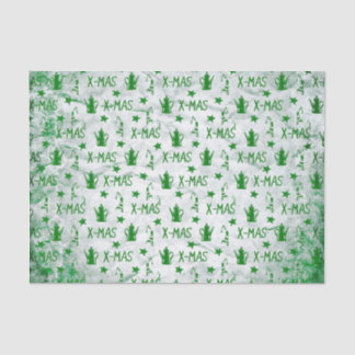 Papel De Seda Padrão de Natal de Aquarela