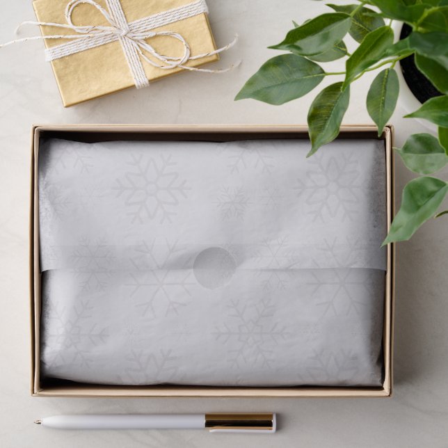 Papel De Seda Padrão de Natal de Inverno Snowflake (Presente)