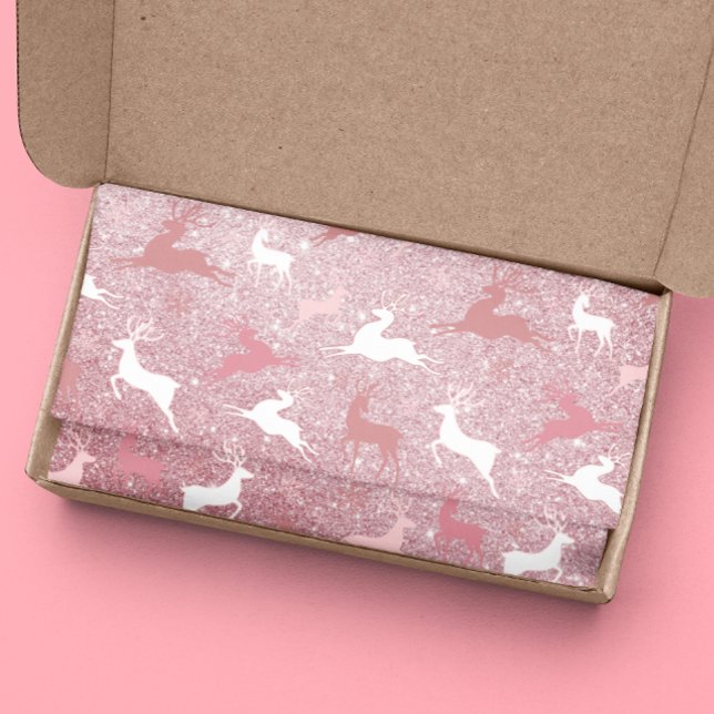 Papel De Seda Padrão de Natal de Reindeer Glitter (Criador carregado)