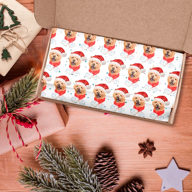 Papel De Seda Padrão de Natal do Cão-de-Vaca Bonito (Criador carregado)