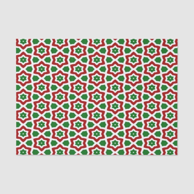 Papel De Seda Padrão de Natal do ornamentado (Frente )