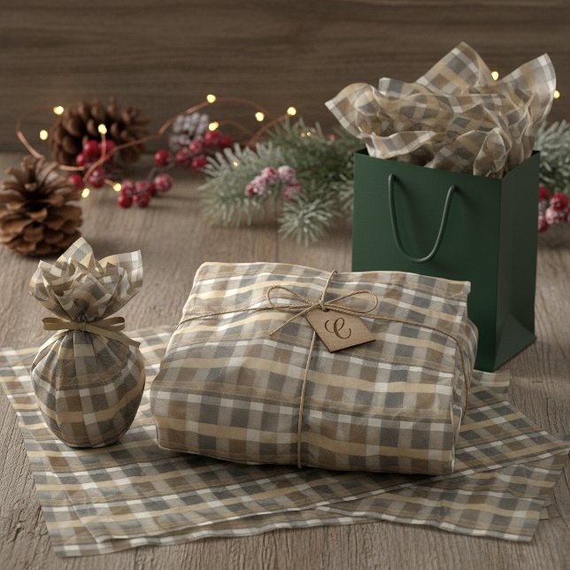 Papel De Seda Padrão de Natal Dourado Tons Terrosos #7 ID1009 (Criador carregado)