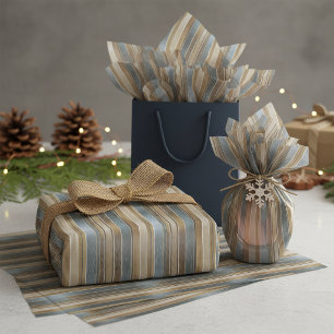 Papel De Seda Padrão de Natal Earth Tones#27 ID1009
