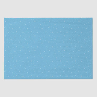 Papel De Seda Padrão de Natal em Flocos de Neve Brancos em Azul