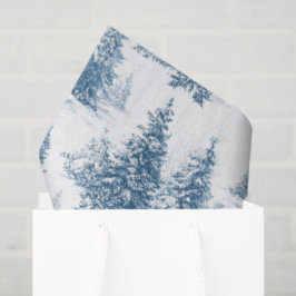 Papel De Seda Padrão de Natal em Toile Azul