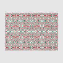 Papel De Seda Padrão de Natal Esquisito do Trippy Retro Groovy