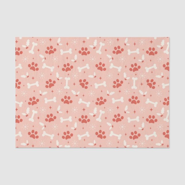 Papel De Seda Padrão de Natal para patas e ossos de Natal (Frente )