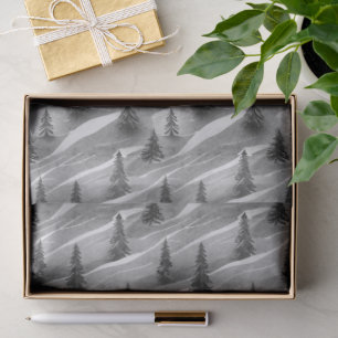 Papel De Seda Padrão de Natal Preto#10 ID1009
