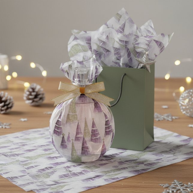 Papel De Seda Padrão de Natal Roxo Verde#8 ID1009 (Criador carregado)