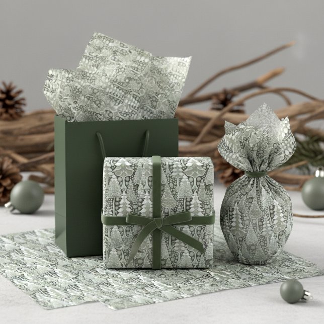 Papel De Seda Padrão de Natal Terra Verde #6 ID1009 (Criador carregado)