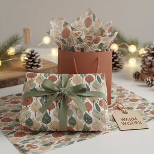 Papel De Seda Padrão de Natal Tons da Terra #5 ID1009