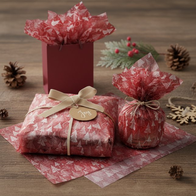 Papel De Seda Padrão de Natal Vermelho#6 ID1009 (Criador carregado)