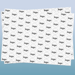Papel De Seda Padrão de Negócios de Logotipo Simples